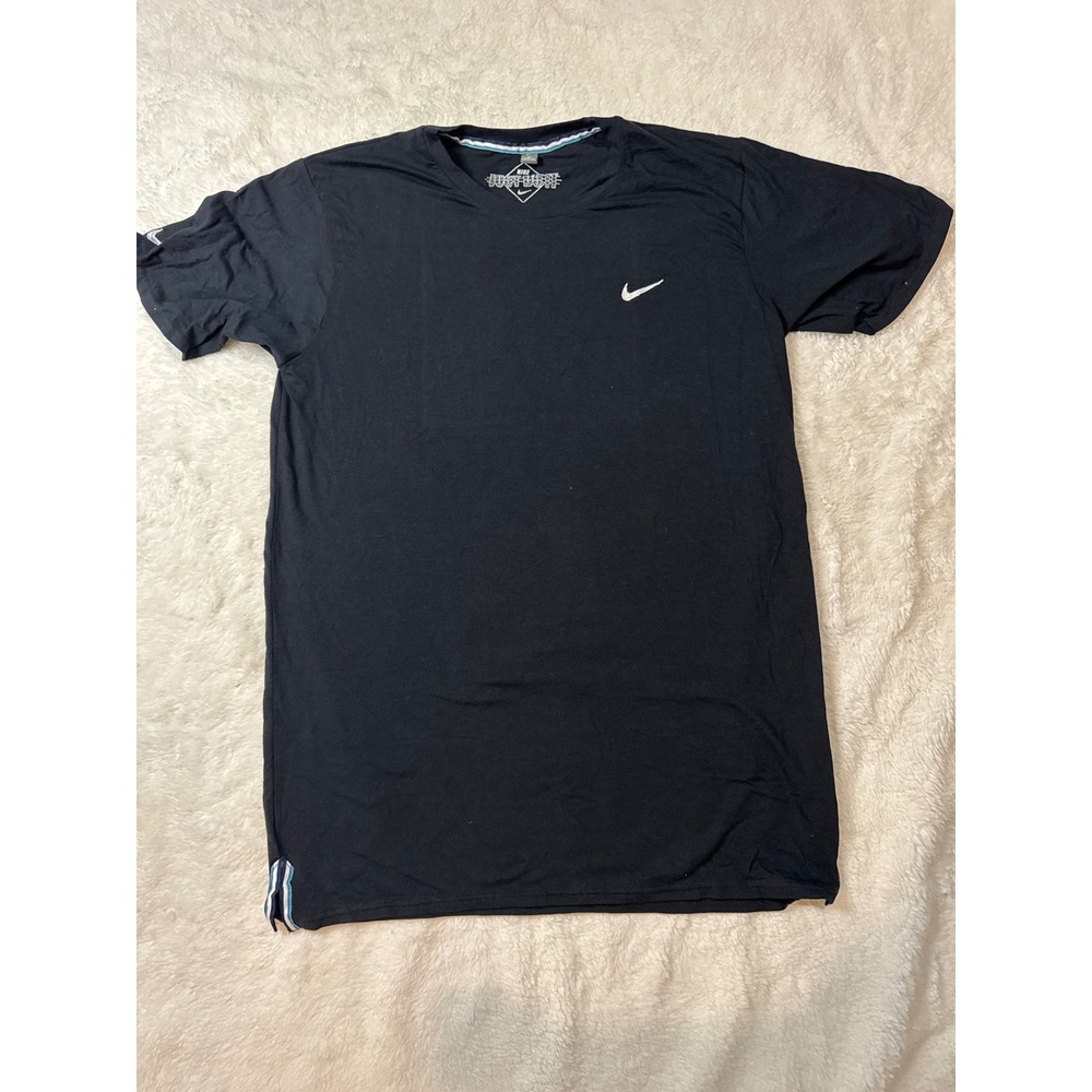 Nike T-Shirt Mens XL Black Good Just Do It Graphic Embroidered Swoosh Tee